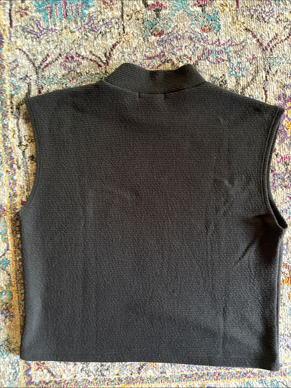 Black Sleeveless Mock Neck Top - Picture 5 of 6